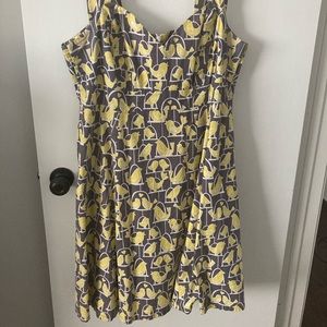Chicks print Cherry Velvet Plus Dress